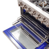 Forno Capriasca 36-Inch Gas Range, Stainless Steel, 6 Brass Burners, 120,000 BTU, Convection Oven, Energy Efficient 
