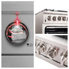 Forno Capriasca 36-Inch Gas Range, Stainless Steel, 6 Brass Burners, 120,000 BTU, Convection Oven, Energy Efficient 