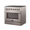 Forno Galiano 36-Inch Freestanding Dual Fuel Range, 6 Burners, Double Convection Ovens 