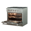 Forno Galiano 36-Inch Freestanding Dual Fuel Range, 6 Burners, Double Convection Ovens 
